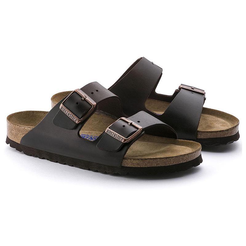 Birkenstock Soft Footbed Amalfi Læder Arizona Dame Brune | DK 71ZUT